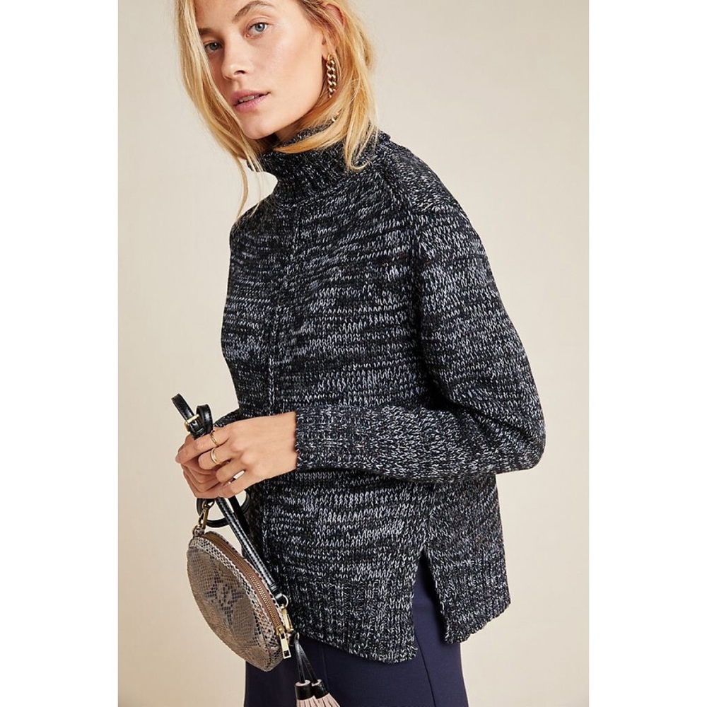 By Anthropologie Jada Space-Dyed Rainbow Turtleneck Sweater
